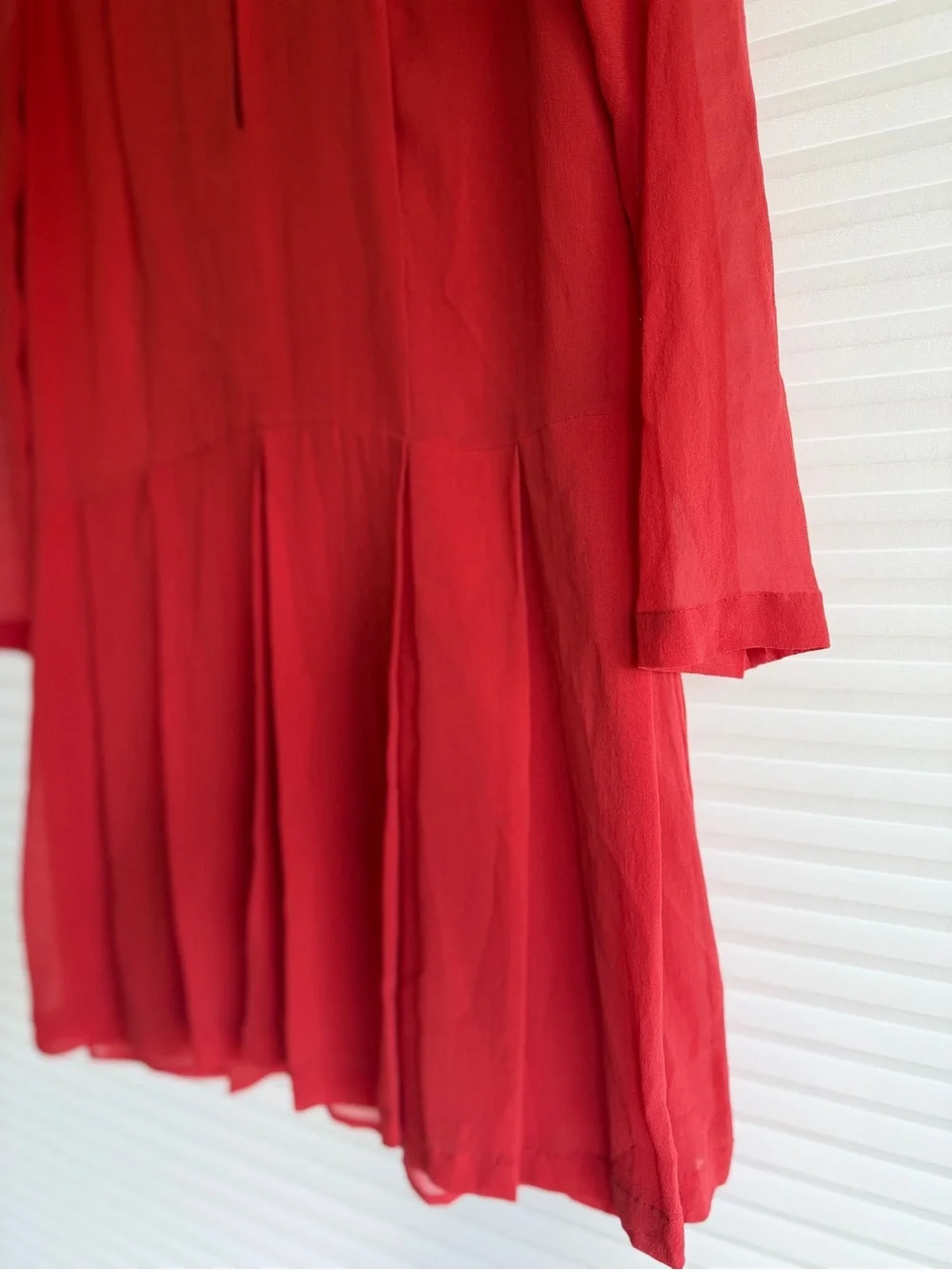 Tory Burch silk coral drop waist pleated dress size 4